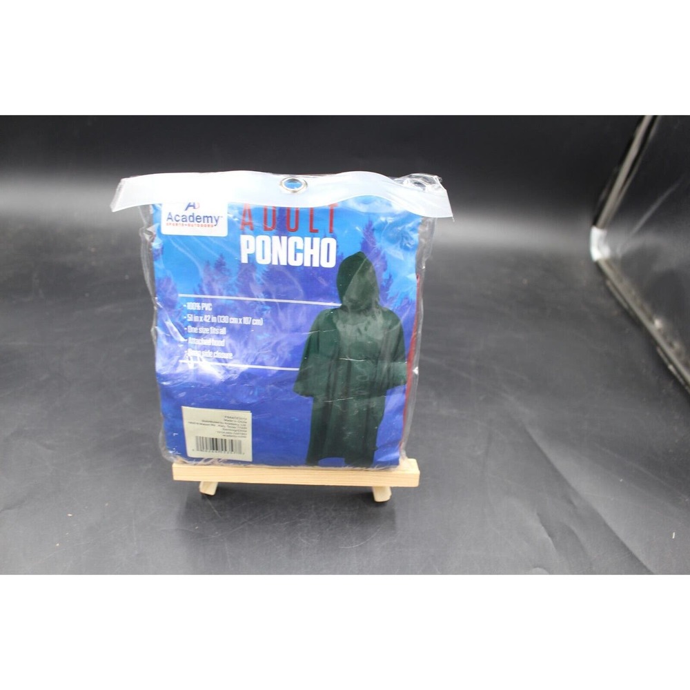 New! Academy Sports & Outdoors Adult Rain Poncho 51" x 42" Attached Hood maroon